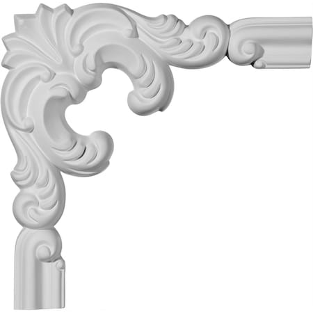 Ekena Millwork 10"W x 10"H x 1 1/8"P Seville Panel Moulding Corner (matches moulding PML01X00SE) PML10X10SE-1
